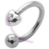 Heart Charm - Clear - Belly Ring